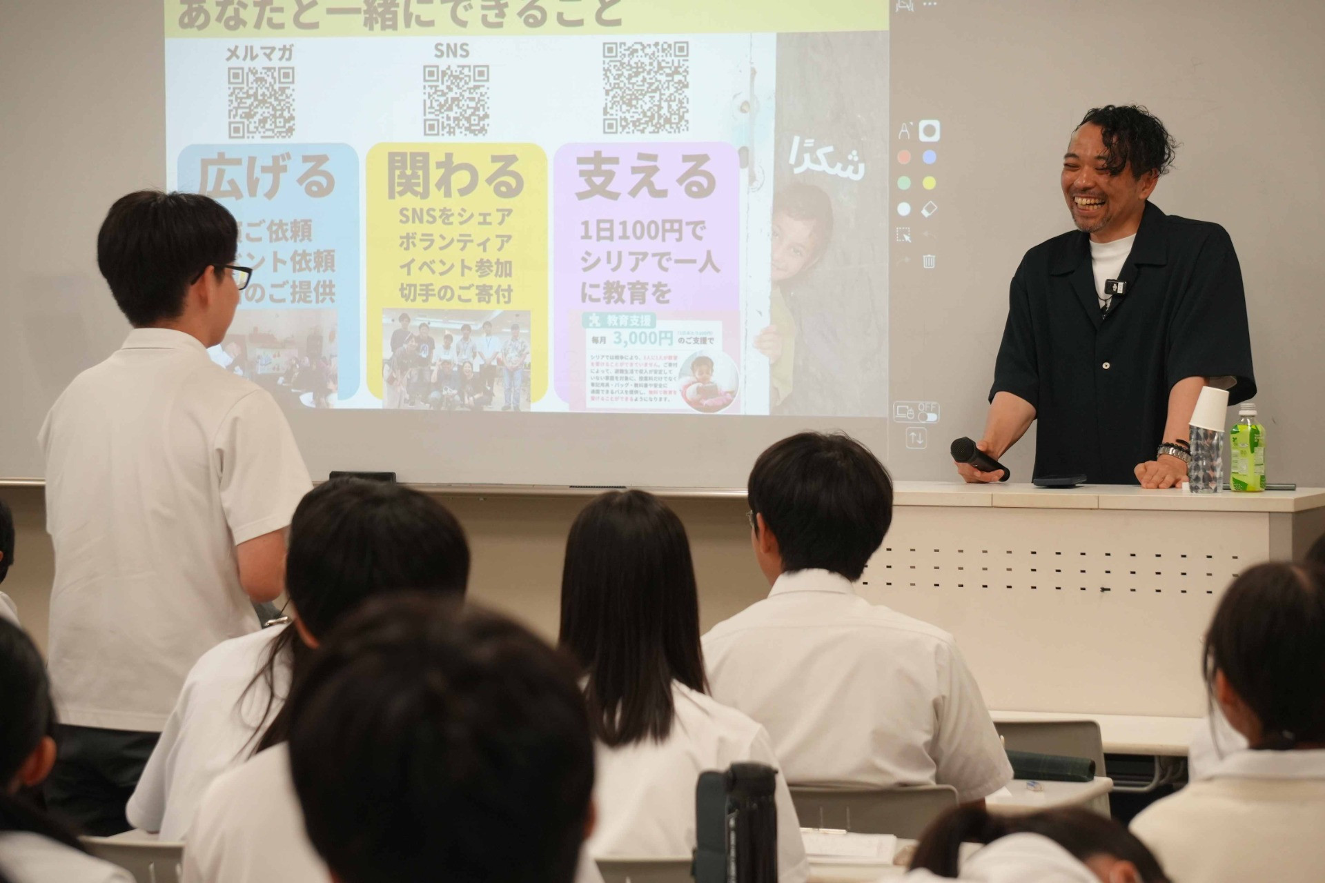 【活動報告】関西創価高等学校で「紛争を乗り越えたシリアの今と昔」をテーマに講演しました